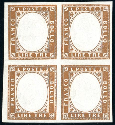 1861 - 3 lire rame vivo (18A), ... 