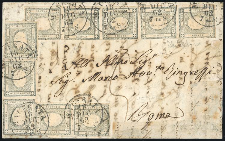 1862 - 2 cent. grigio verdastro ... 