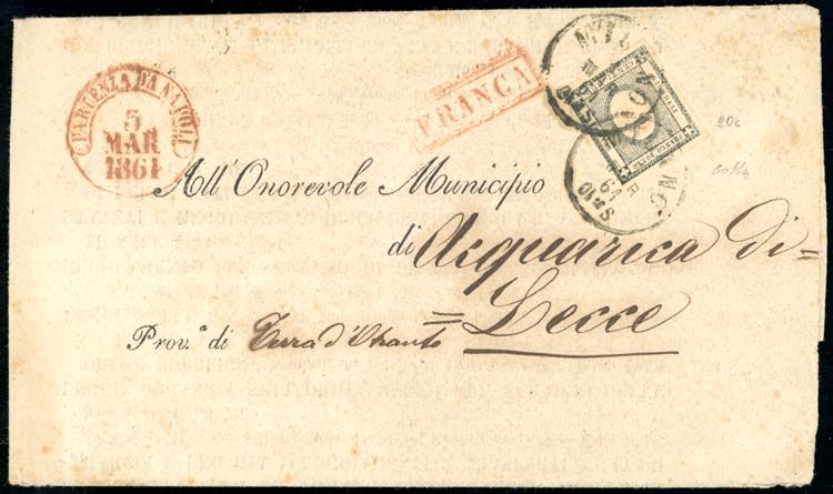 1861 - 2 cent. grigio verdastro ... 