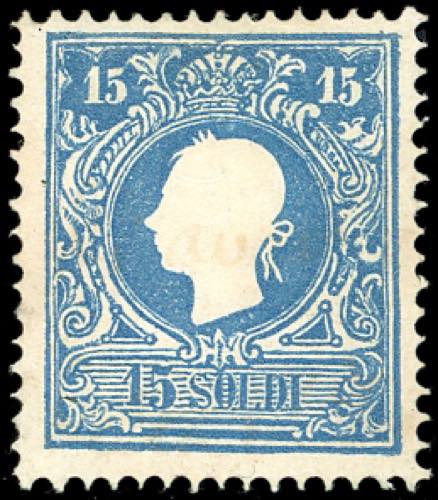 1859 - 15 soldi azzurro, II tipo ... 