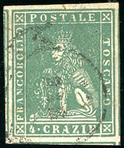 1857 - 4 crazie verde giallastro ... 
