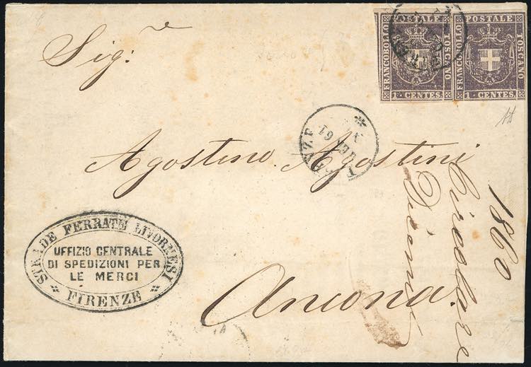 1861 - 1 cent. violetto bruno ... 