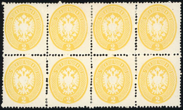 1863 - 2 soldi giallo, dent. 14 ... 