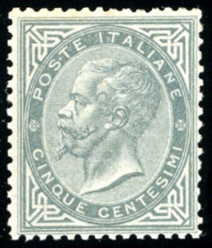 1866 - 5 cent. De La Rue, tiratura ... 