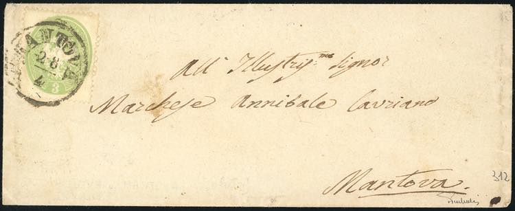 1863 - 3 soldi verde, dent. 14 ... 