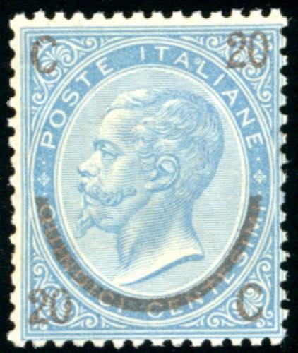 1865 - 20 su 15 cent. celeste, ... 