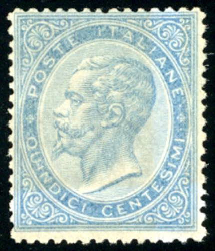 1865 - 20 su 15 cent. celeste, ... 