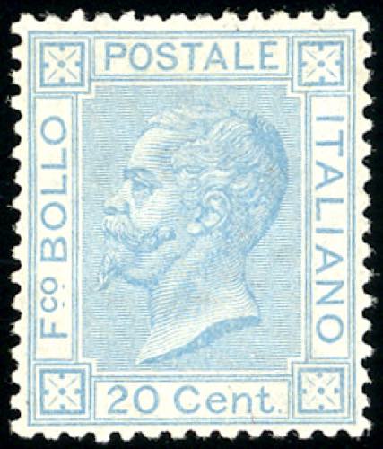 1867 - 20 cent. celeste chiaro, ... 