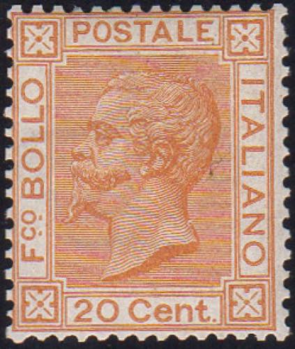 1877 - 20 cent. ocra arancio (28), ... 