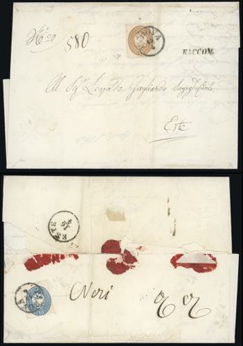 1864 - 15 soldi bruno e, al verso, ... 