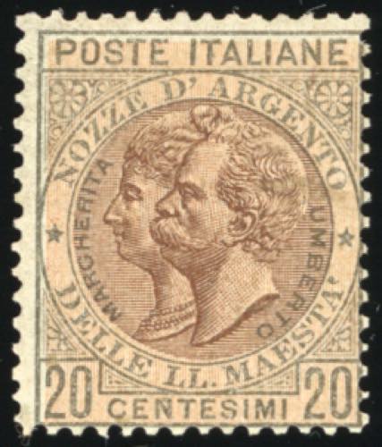 1893 - 20 cent. verde oliva e ... 