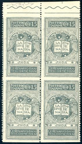 1921 - 15 cent. grigio Dante, non ... 