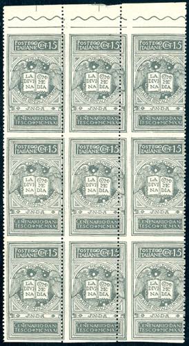 1921 - 15 cent. grigio Dante, non ... 