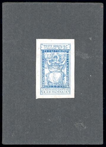 1921 - 25 cent. Dante, prova non ... 