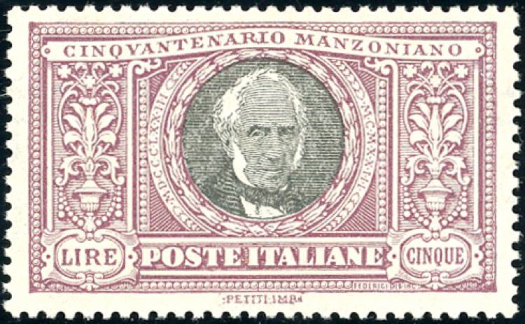 1923 - 5 lire Manzoni (156), ... 
