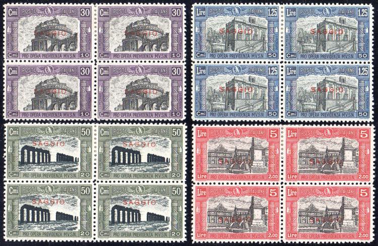 1928 - Milizia II, soprastampati ... 