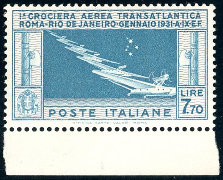 1930 - 7,70 lire Crociera Balbo ... 