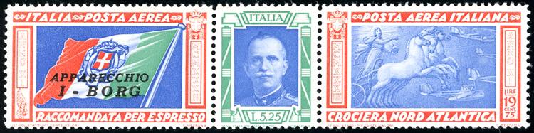 1933 - 5,25 + 19,75 lire Trittico ... 