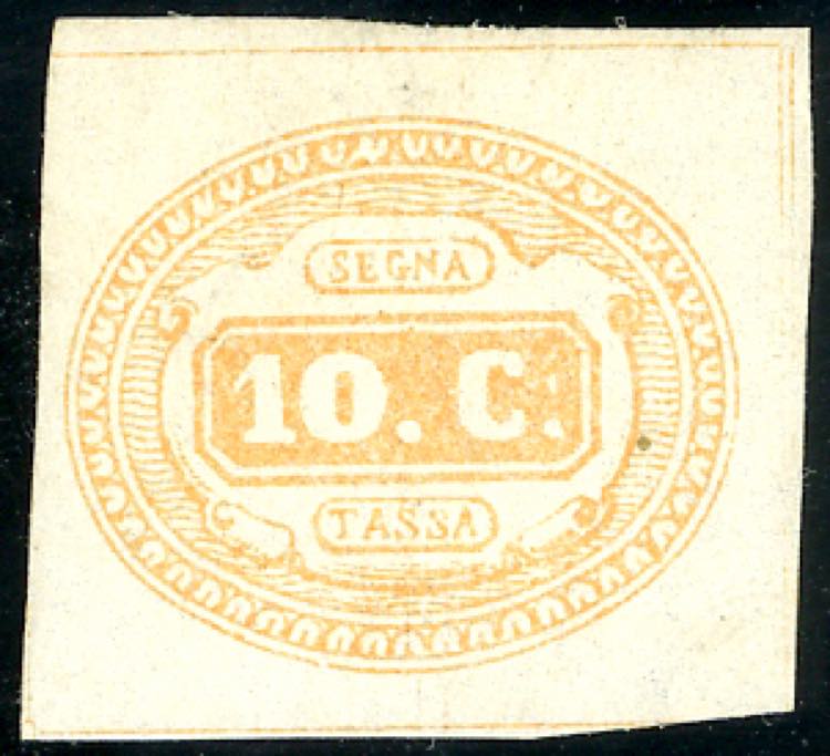 1863 - 10 cent. ocra (1a), gomma ... 