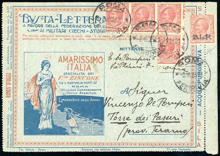 1923 - 10 cent. soprastampa BLP ... 