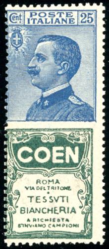 1924 - 25 cent. Coen (5), gomma ... 