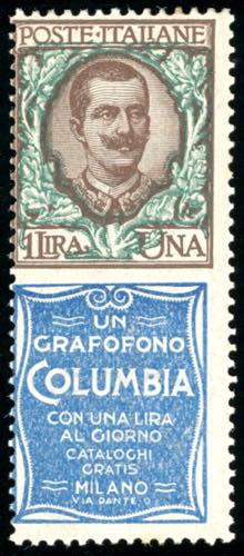 1924 - 1 lira Columbia (19), gomma ... 