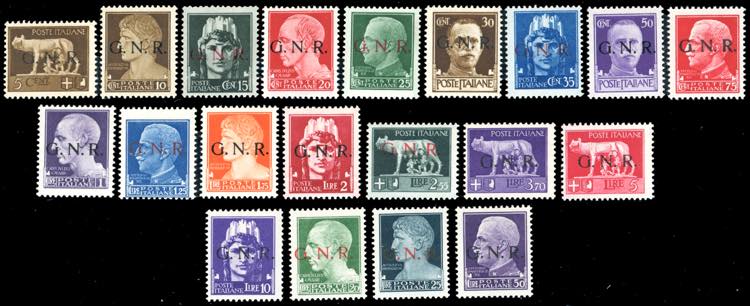 1944 - Soprastampati G.N.R., ... 