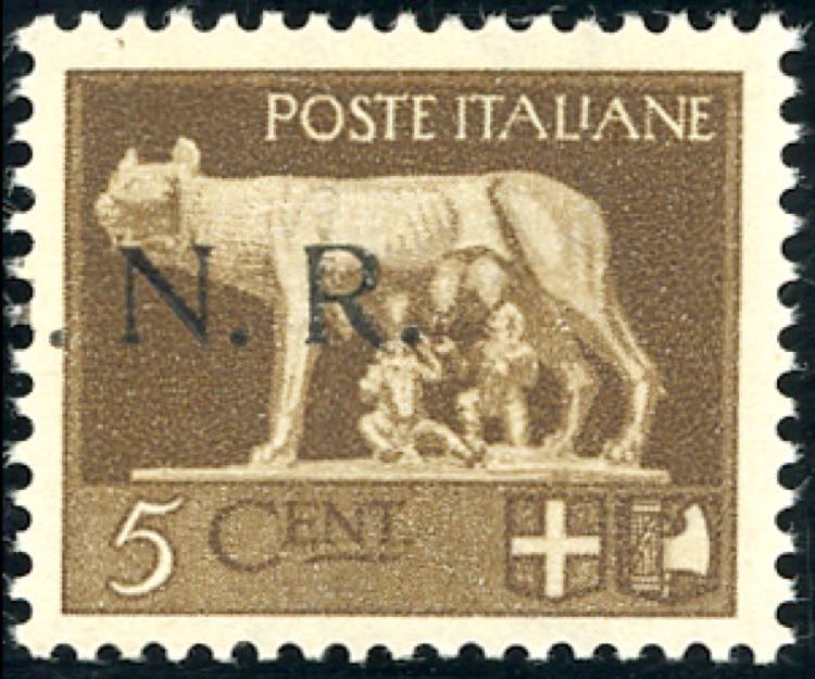 1943 - 5 cent. soprastampa G.N.R. ... 