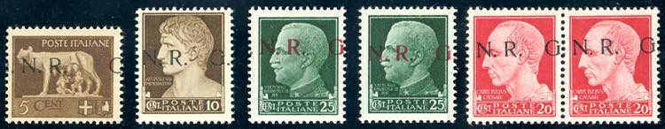 1943 - Soprastampati G.N.R. di ... 