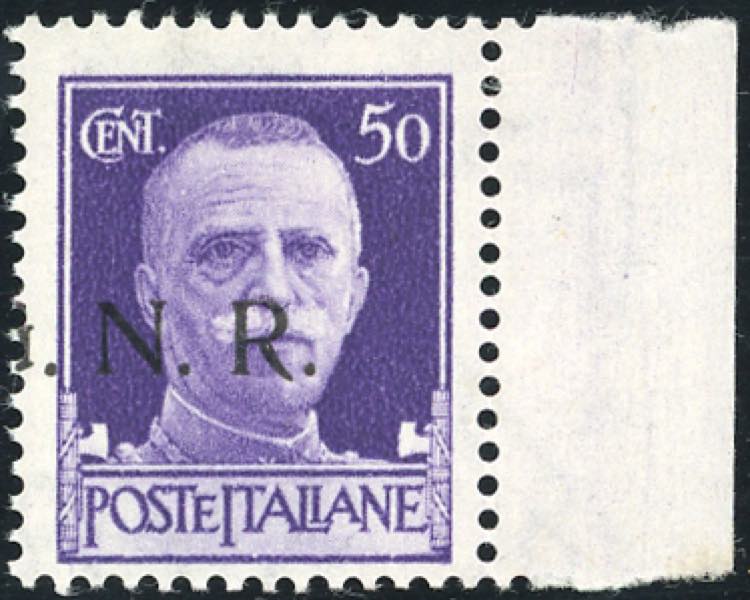 1943 - 50 cent. soprastampa G.N.R. ... 