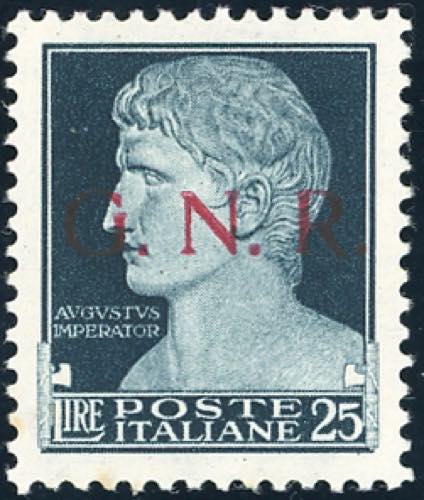 1943 - 25 lire soprastampa G.N.R. ... 