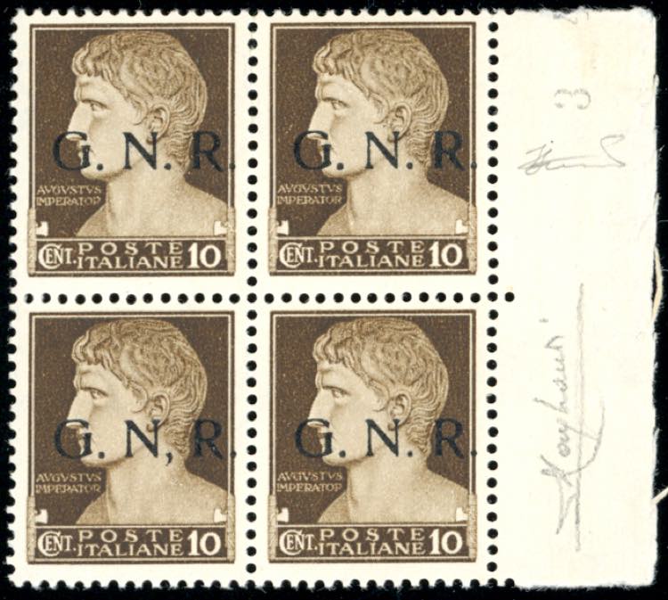 1943 - 10 cent. soprastampa G.N.R. ... 