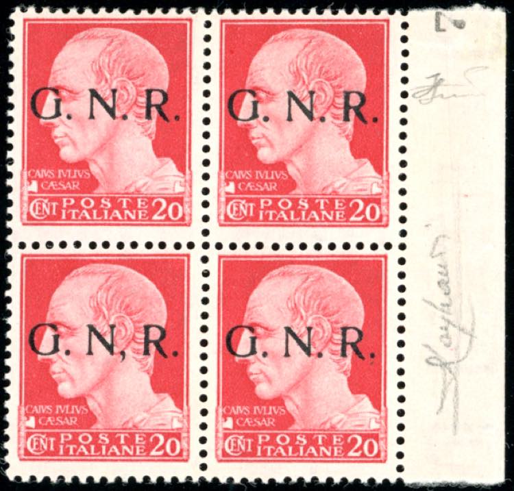 1943 - 20 cent. soprastampa G.N.R. ... 