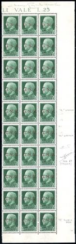 1943 - 25 cent. soprastampa G.N.R. ... 