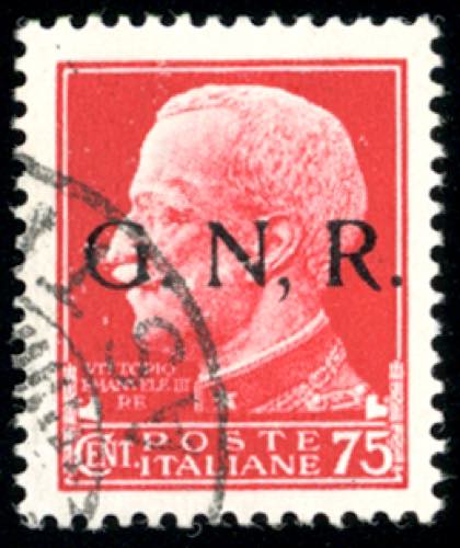 1943 - 75 cent. soprastampa G.N.R. ... 