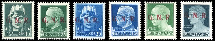 1943 - Soprastampa G.N.R. di ... 