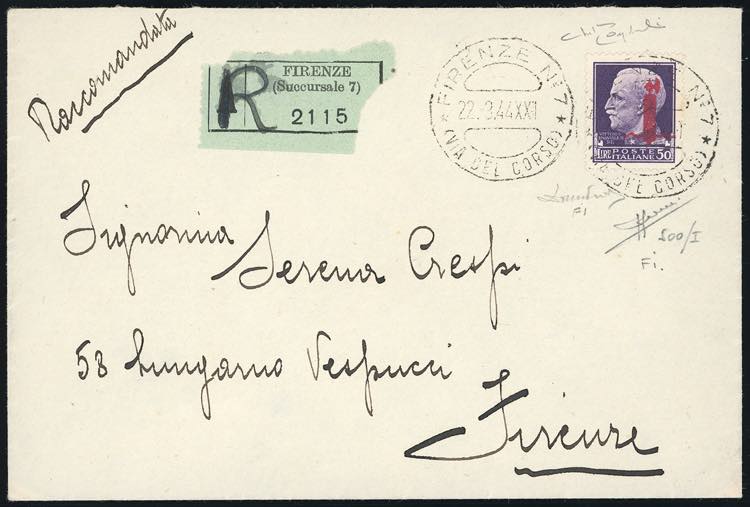 1944 - 50 lire soprastampato ... 