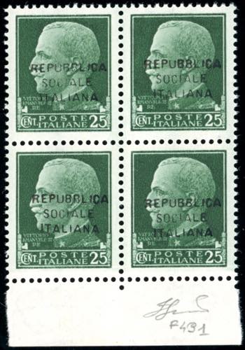 1944 - 25 cent. soprastampato, ... 