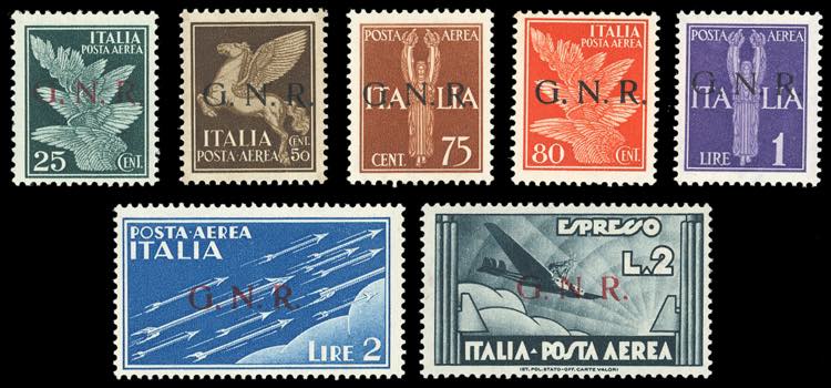 1943 - Soprastampati G.N.R. di ... 