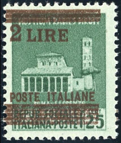 1945 - 2 lire su 25 cent., ... 