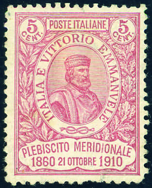 1910 - 5 + 5 cent. Garibaldi, ... 