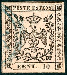 1852 - 10 cent. rosa chiaro, senza ... 