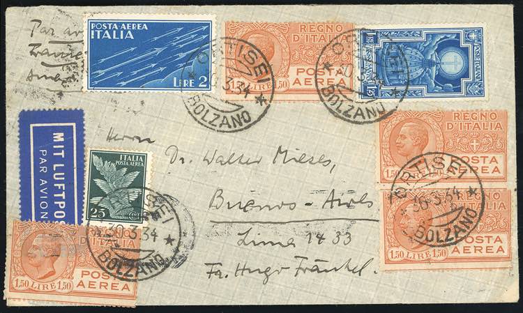 1934 - 1,50 lire arancio, quattro ... 