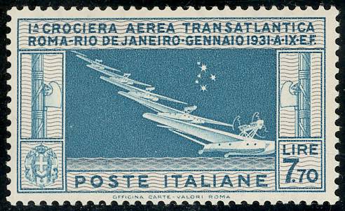 1930 - 7,70 lire Crociera Balbo ... 