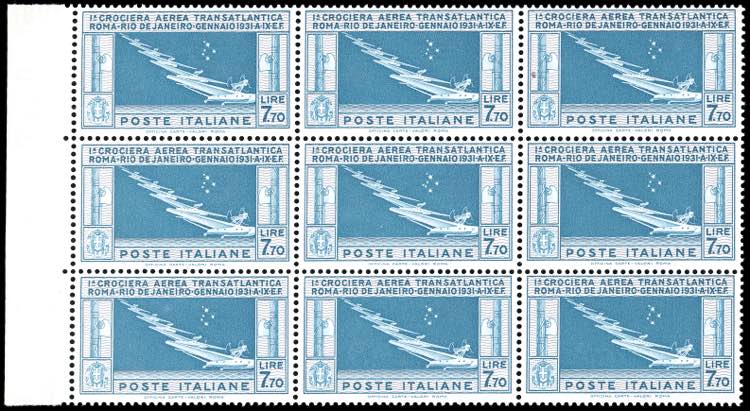 1930 - 7,70 lire Crociera Balbo, ... 