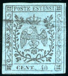 1852 - 40 cent. celeste (5), ... 
