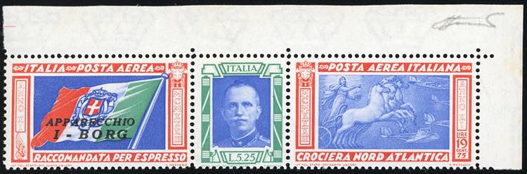 1933 - 5,25 + 19,75 lire Trittico ... 