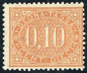 1869 - 10 cent. bruno arancio (2), ... 