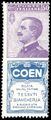 1924 - 50 cent. Coen (10), gomma ... 