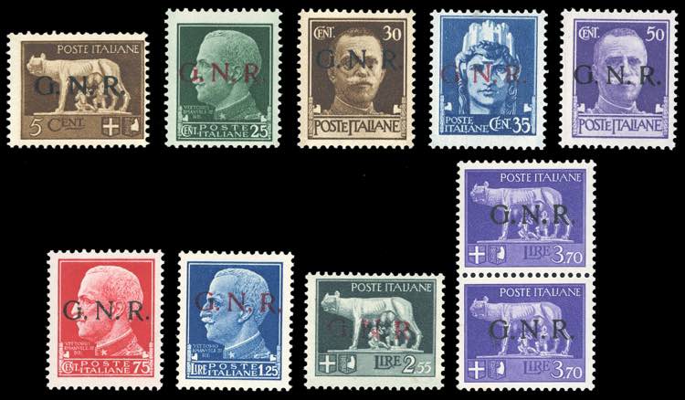 1944 - Soprastampati G.N.R. ... 